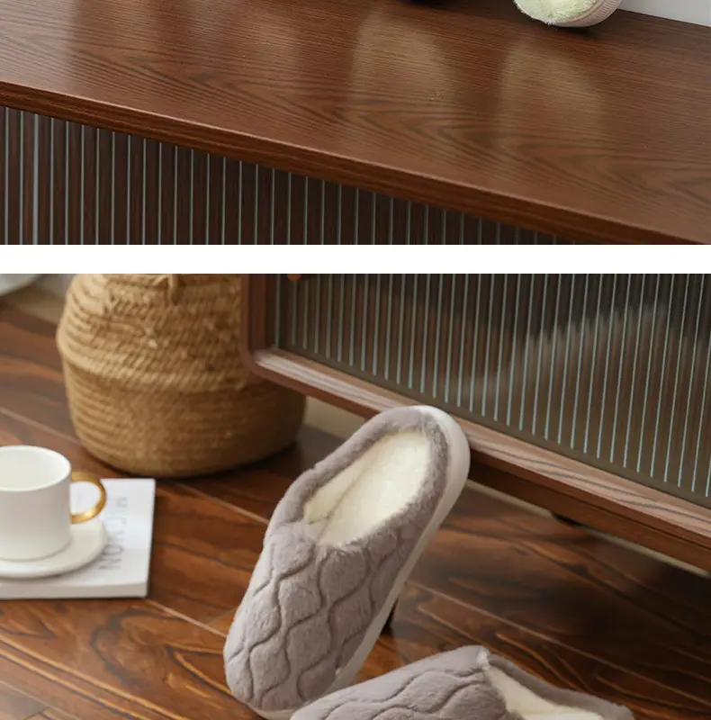 Autumn Winter Men's Furry Plush Slippers Pink — feature 16