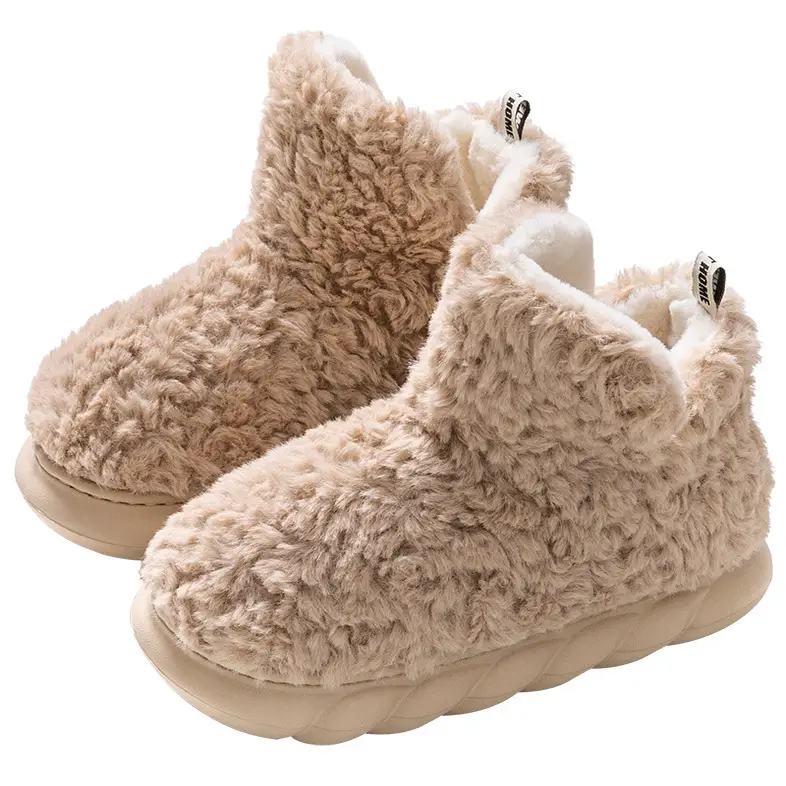 Women's Cotton Slippers 2025 New Autumn and Winter Indoor and Outdoor Home Warm Plush Thickeneded Woolen Cotton Shoes - Image 6