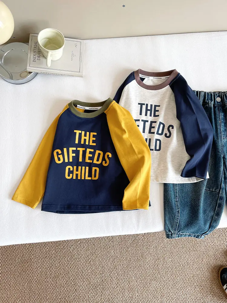 Nausicaa Raglan Sleeve T-Shirt for Boys Blue Yellow - Image 5