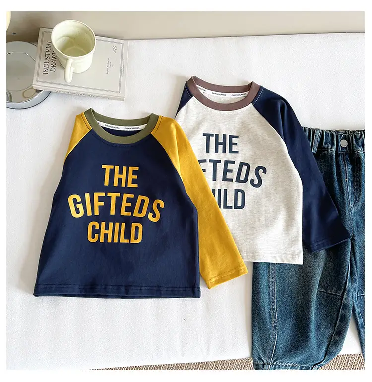 Nausicaa Raglan Sleeve T-Shirt for Boys Blue Yellow — feature 13