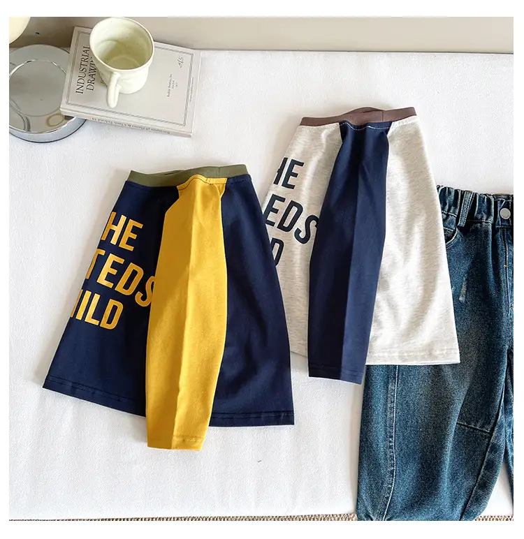 Nausicaa Raglan Sleeve T-Shirt for Boys Blue Yellow — feature 14