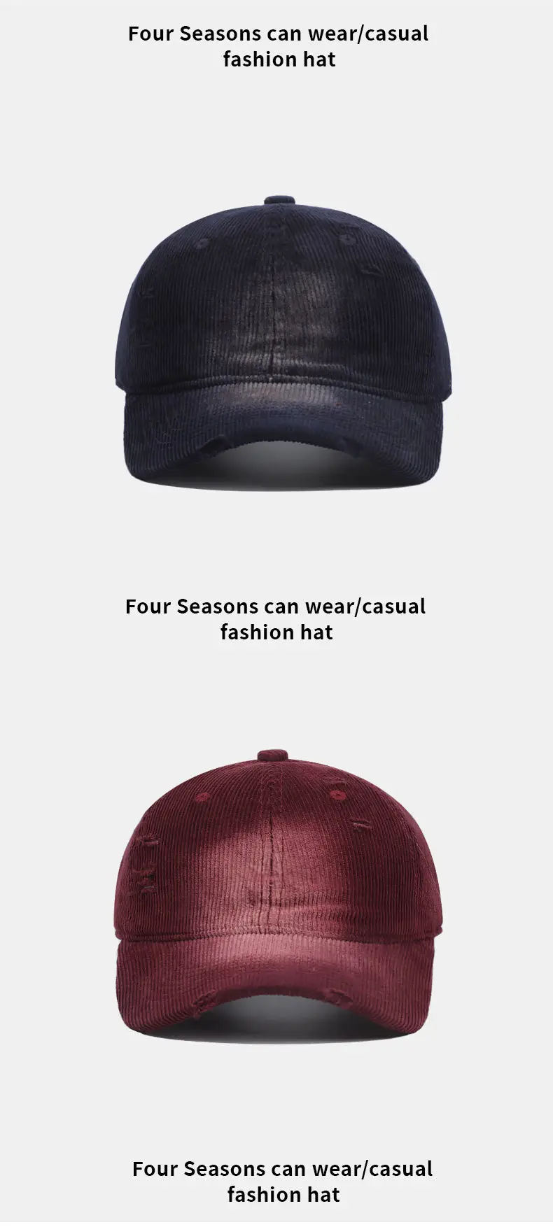 American Style Distressed Brushed Cap Brown Women — feature 14