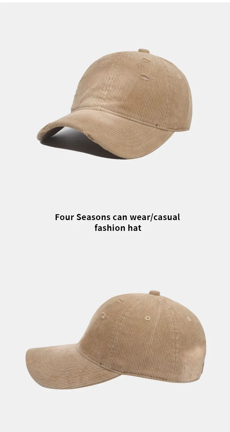 American Style Distressed Brushed Cap Brown Women — feature 15