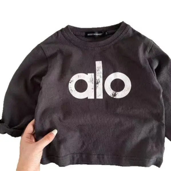 Boys Long Sleeve T-Shirt Navy Yellow "alo" 2025 - Image 8