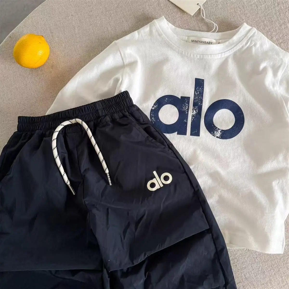 Boys Long Sleeve T-Shirt Navy Yellow "alo" 2025 — feature 3