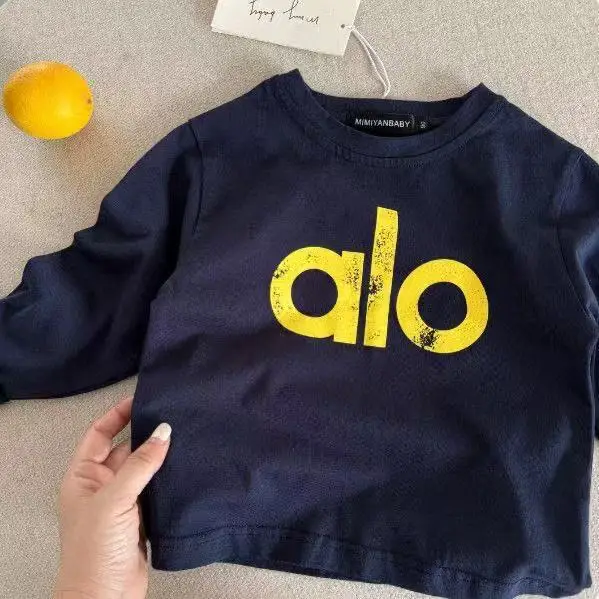 Boys Long Sleeve T-Shirt Navy Yellow "alo" 2025 — feature 4