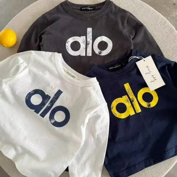 Boys Long Sleeve T-Shirt Navy Yellow "alo" 2025 — feature 6