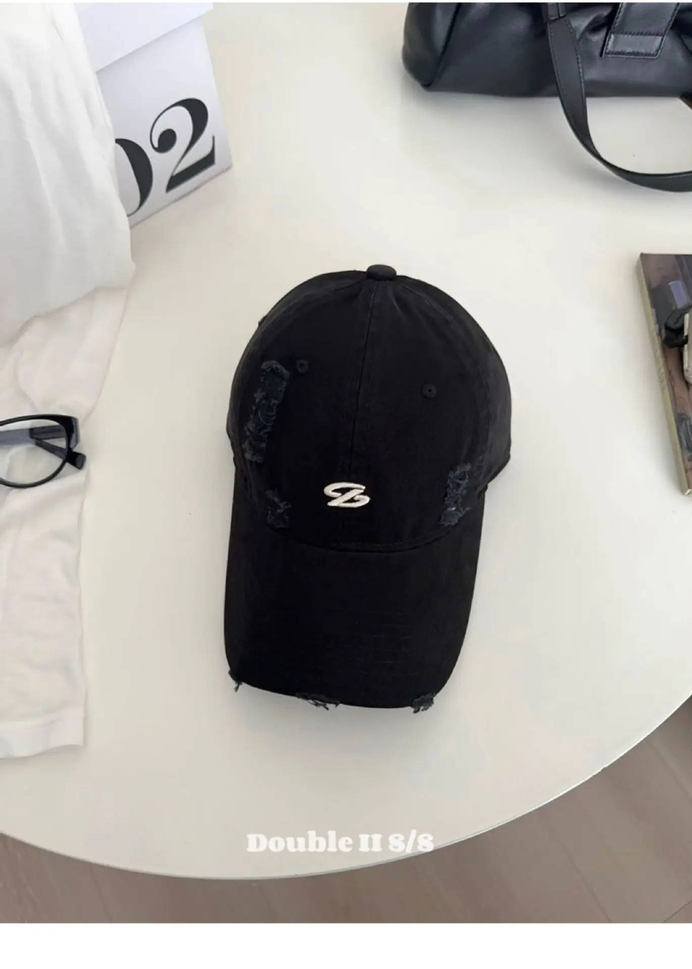 Women Pink Distressed Cap Summer Visor with Embroidery — feature 20