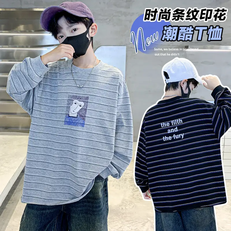 Men's White Long Sleeve T-Shirt with Graphic Print - Image 4