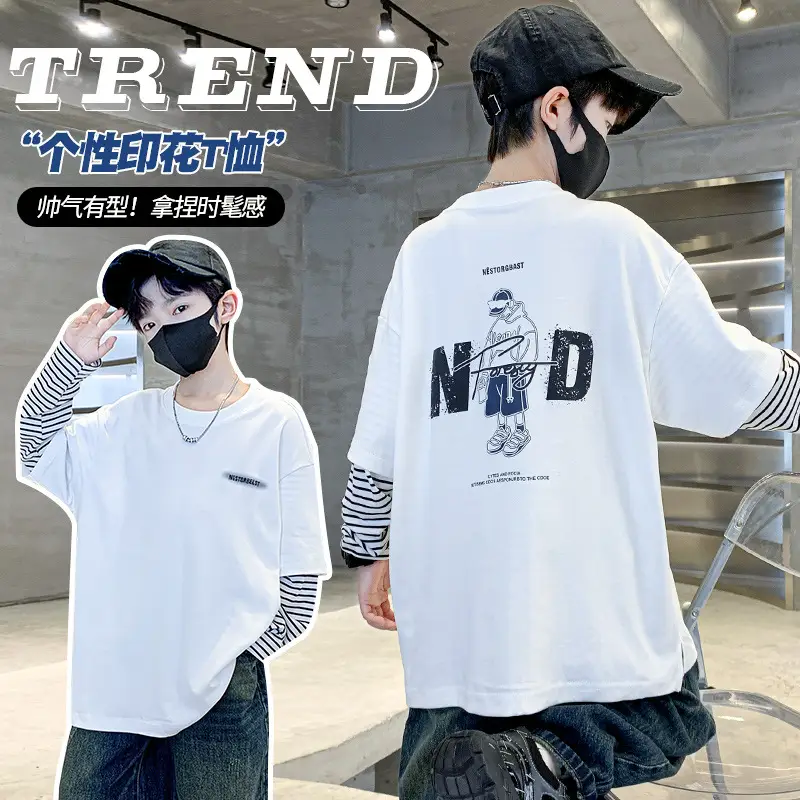 Men's White Long Sleeve T-Shirt with Graphic Print - Image 5
