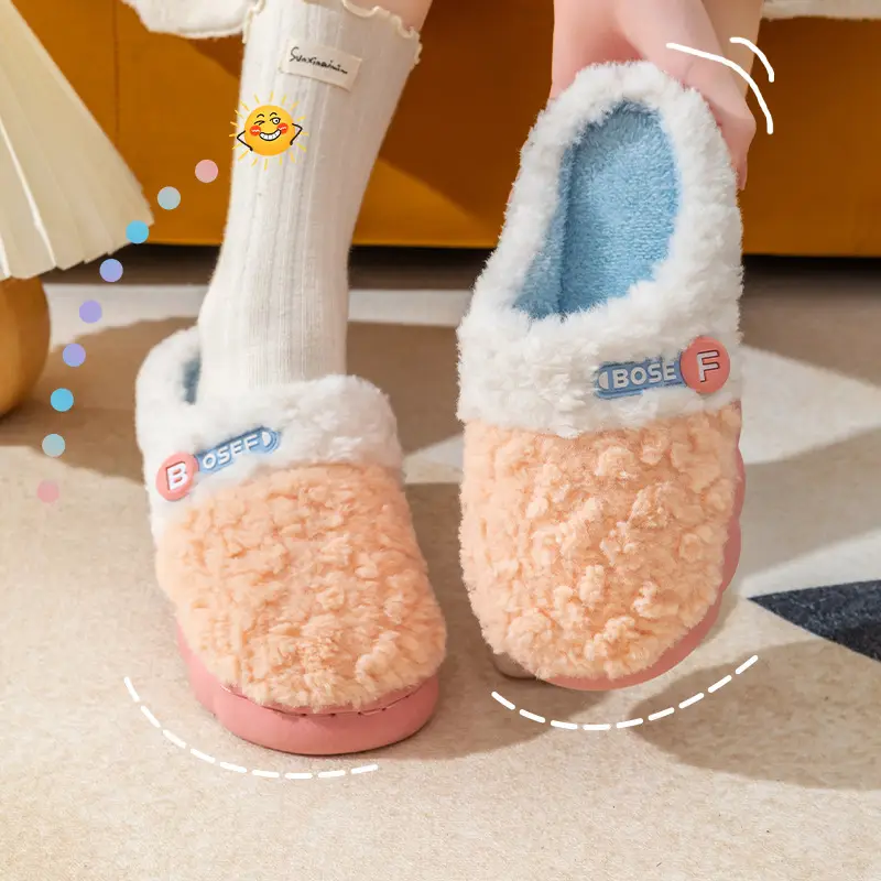 Women Cotton Slippers Warm Indoor Winter Wear