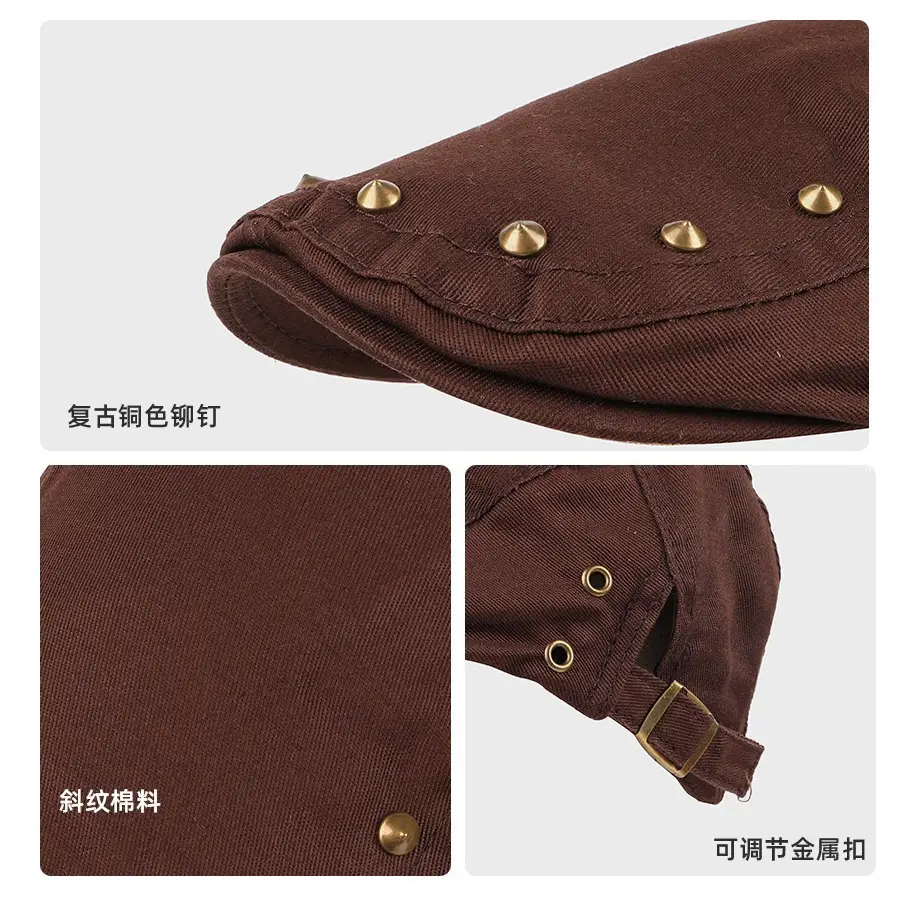 Korean Style Studded Cap for Women Spring Summer Sunshade - Image 8