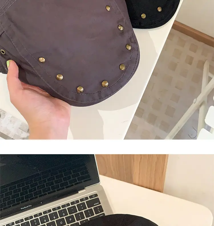 Korean Style Studded Cap for Women Spring Summer Sunshade — feature 12