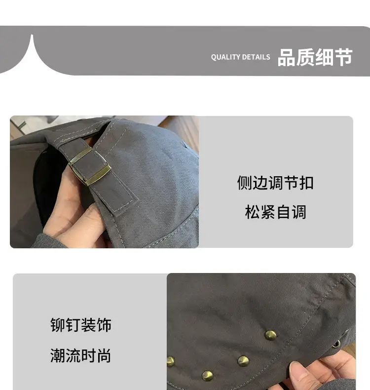Korean Style Studded Cap for Women Spring Summer Sunshade — feature 5