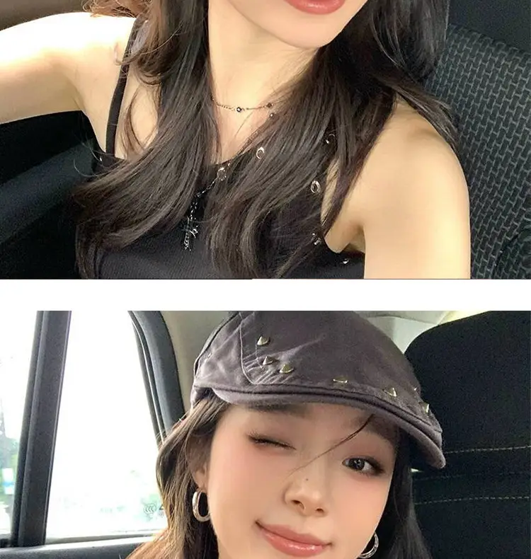 Korean Style Studded Cap for Women Spring Summer Sunshade — feature 7