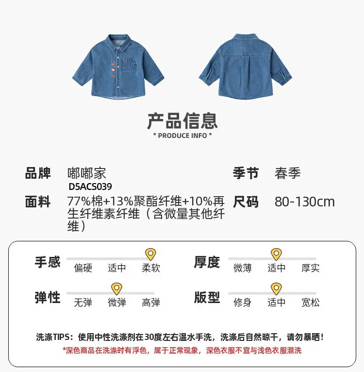 Baby Blue Denim Button Shirt with Hat & Pants — feature 28
