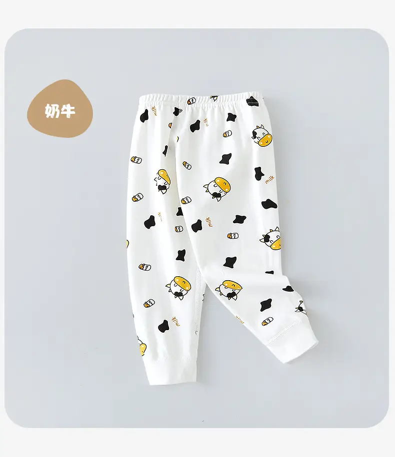 Infant Long Pants Baby Seamless Class a Pure Cotton Autumn Pants Children's Home Spring Autumn Winter Home Base Sleep Pants Leggings — feature 27