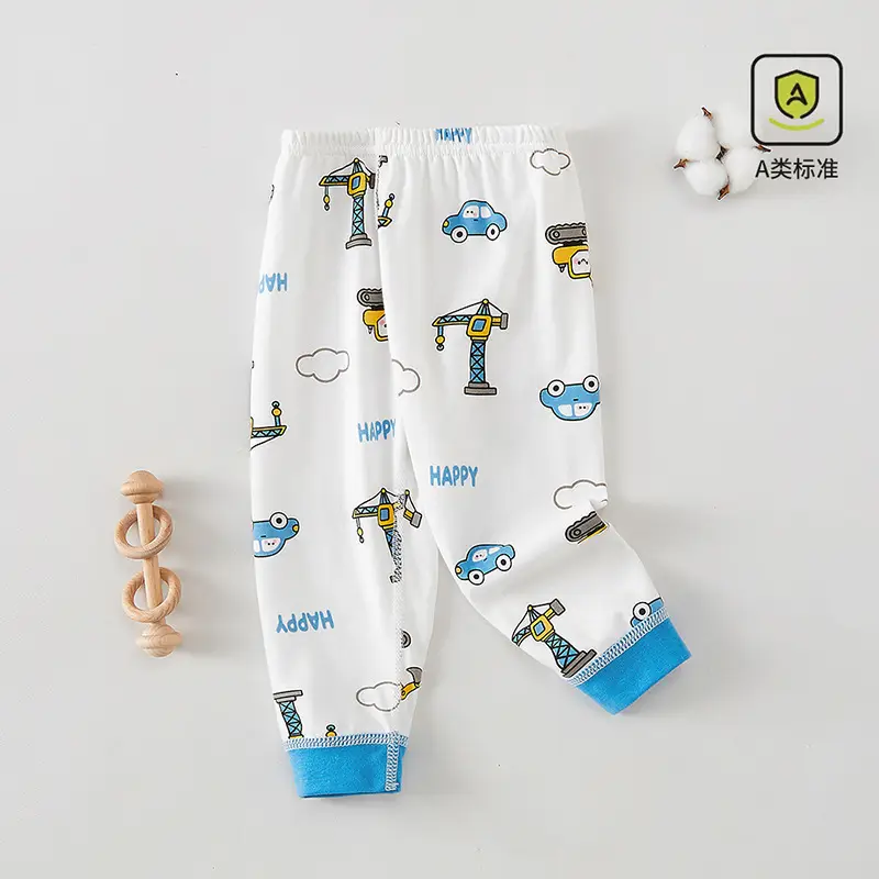 Infant Long Pants Baby Seamless Class a Pure Cotton Autumn Pants Children's Home Spring Autumn Winter Home Base Sleep Pants Leggings