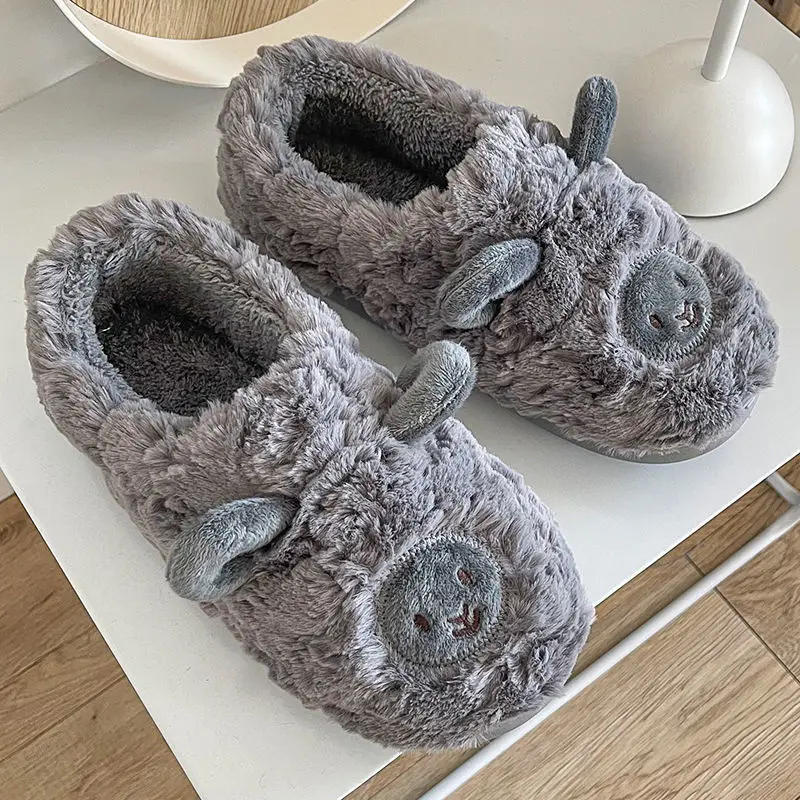 Winter Cute Sheep Wool Slippers for Women Men - Image 12