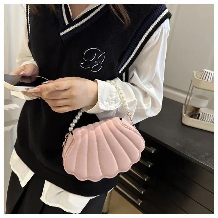 Women's Pearl Embellished Shoulder Bag 2025 Autumn — feature 13