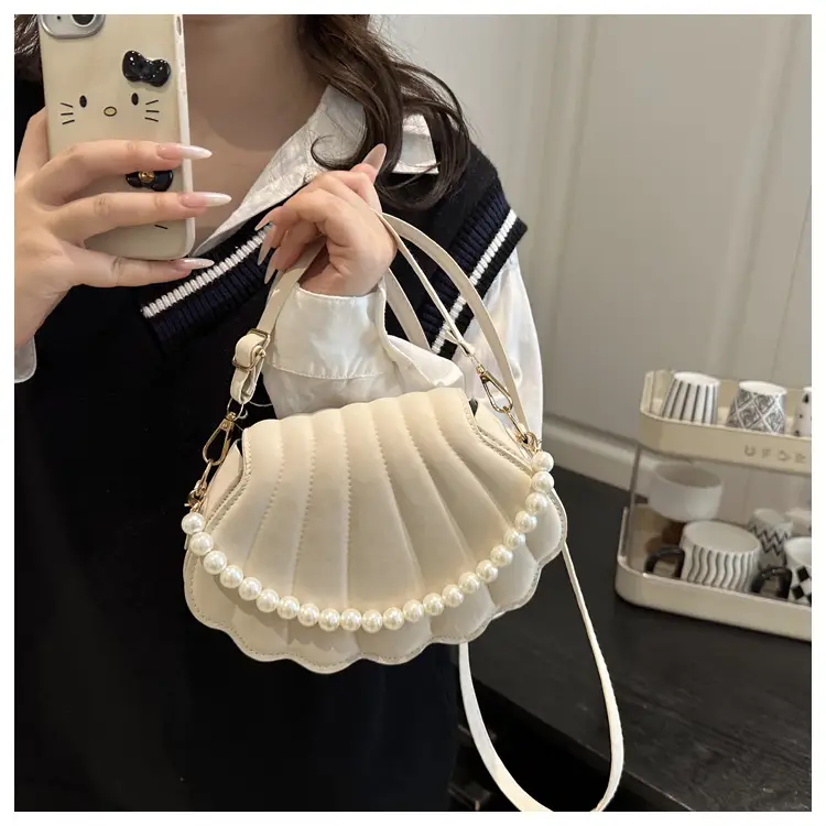 Women's Pearl Embellished Shoulder Bag 2025 Autumn — feature 17