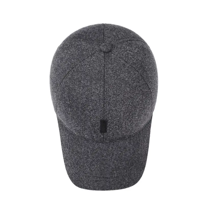 Winter Warm Grey Baseball Cap for Men