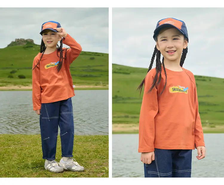 100% Cotton Long Sleeve Kids T-Shirt Boys Girls — feature 20