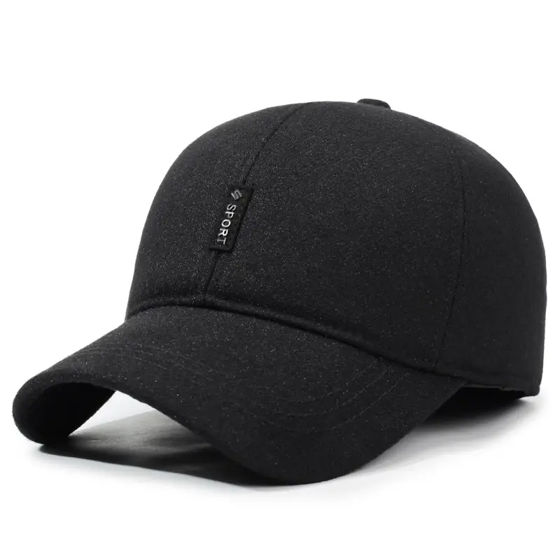 Winter Warm Grey Baseball Cap for Men - Image 2