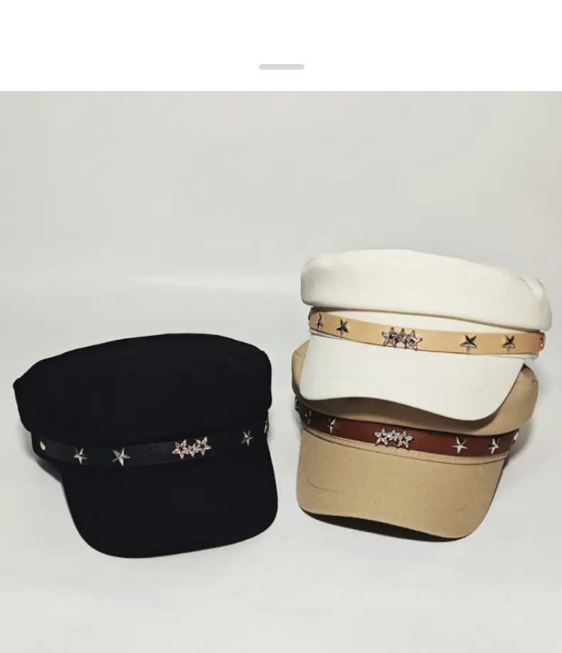 Women British Retro Anchor Navy Hat with Curved Brim — feature 4