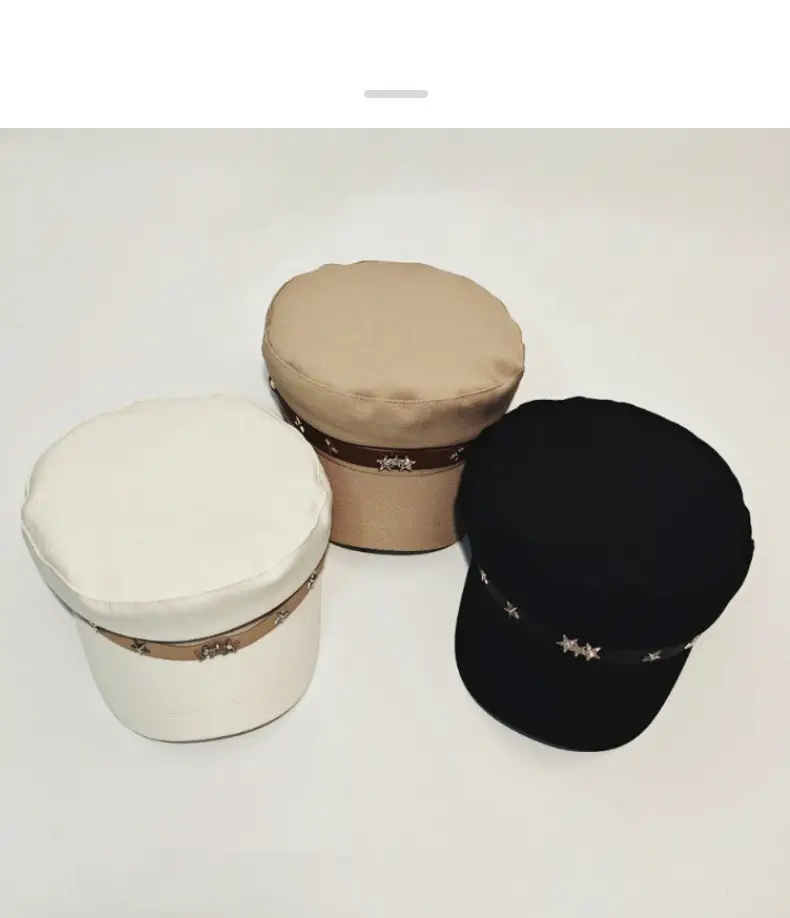 Women British Retro Anchor Navy Hat with Curved Brim — feature 5
