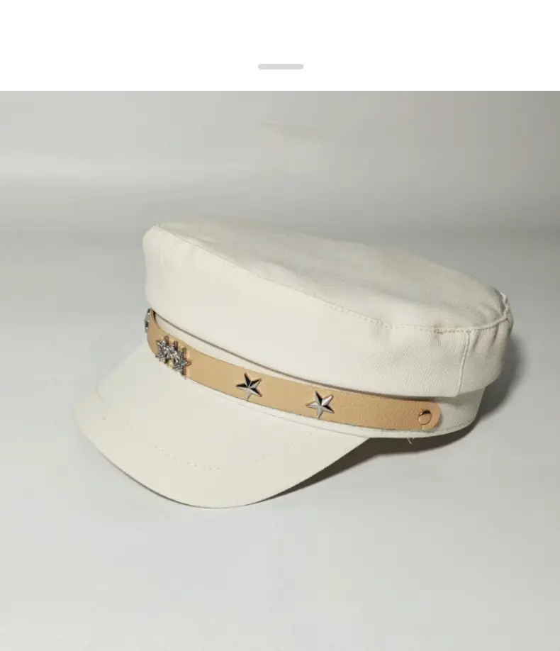 Women British Retro Anchor Navy Hat with Curved Brim — feature 6