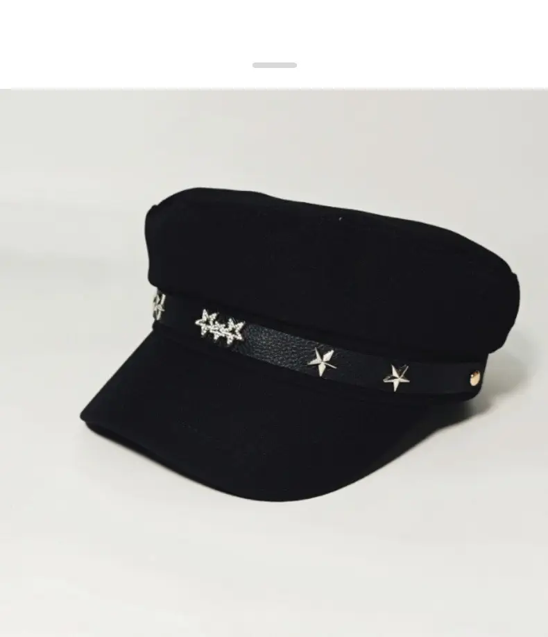 Women British Retro Anchor Navy Hat with Curved Brim — feature 8