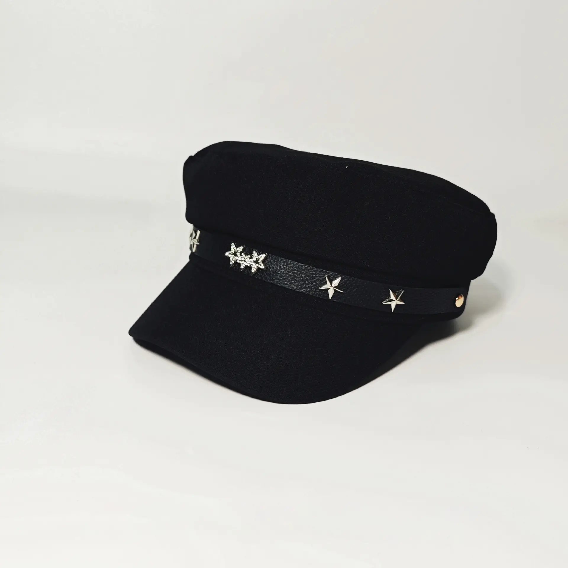 Women British Retro Anchor Navy Hat with Curved Brim