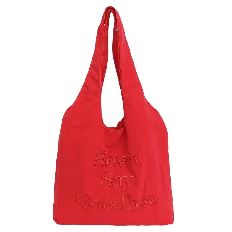 New Say Goodbye Letter Embroidered Armpit Bag Large Capacity