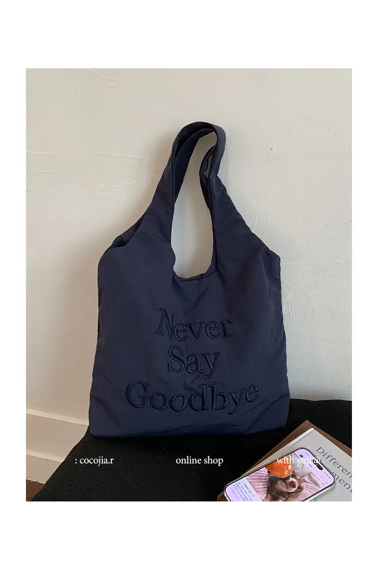 New Say Goodbye Letter Embroidered Armpit Bag Large Capacity — feature 12