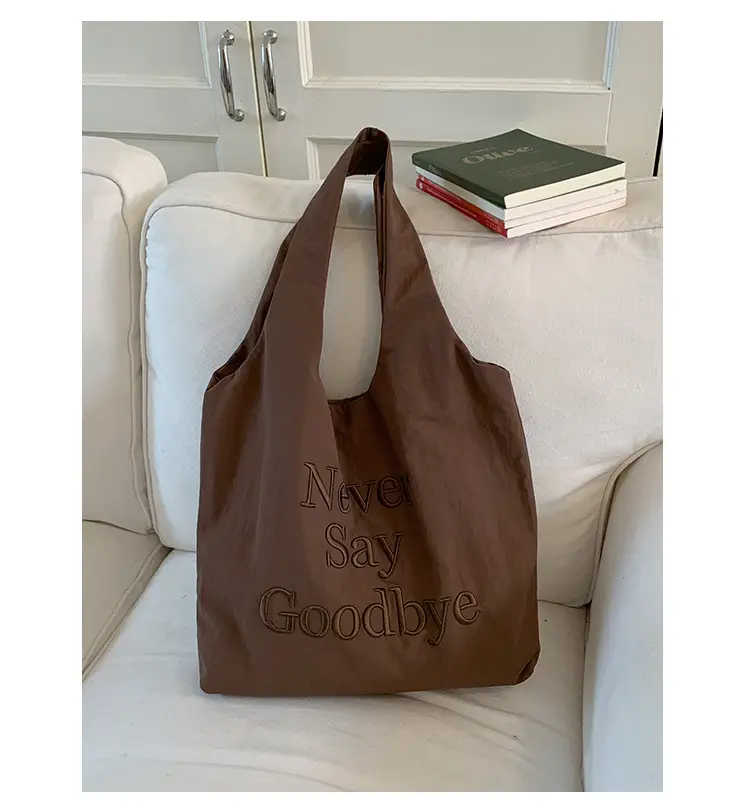 New Say Goodbye Letter Embroidered Armpit Bag Large Capacity — feature 24