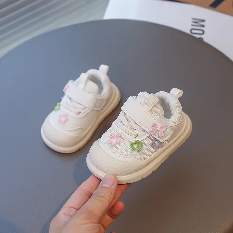 Spring and Autumn New Casual Baby Girls Flower Toddler Shoes Non-Slip Breathable Soft Sole Lightweight Baby Functional Mesh Shoes - Image 6