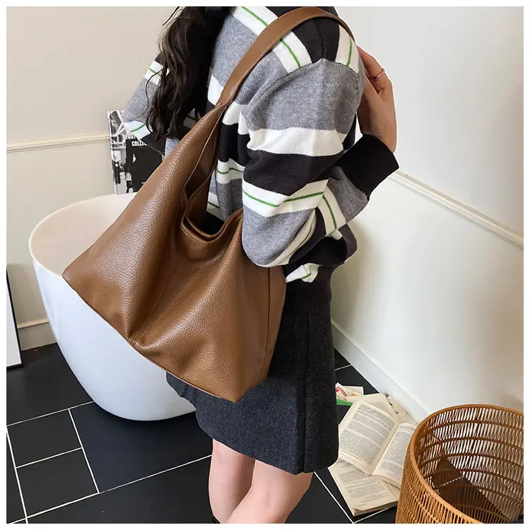 2025 Trendy Brown Leather Tote Bag for Women — feature 15