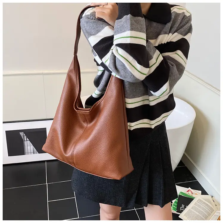 2025 Trendy Brown Leather Tote Bag for Women — feature 20