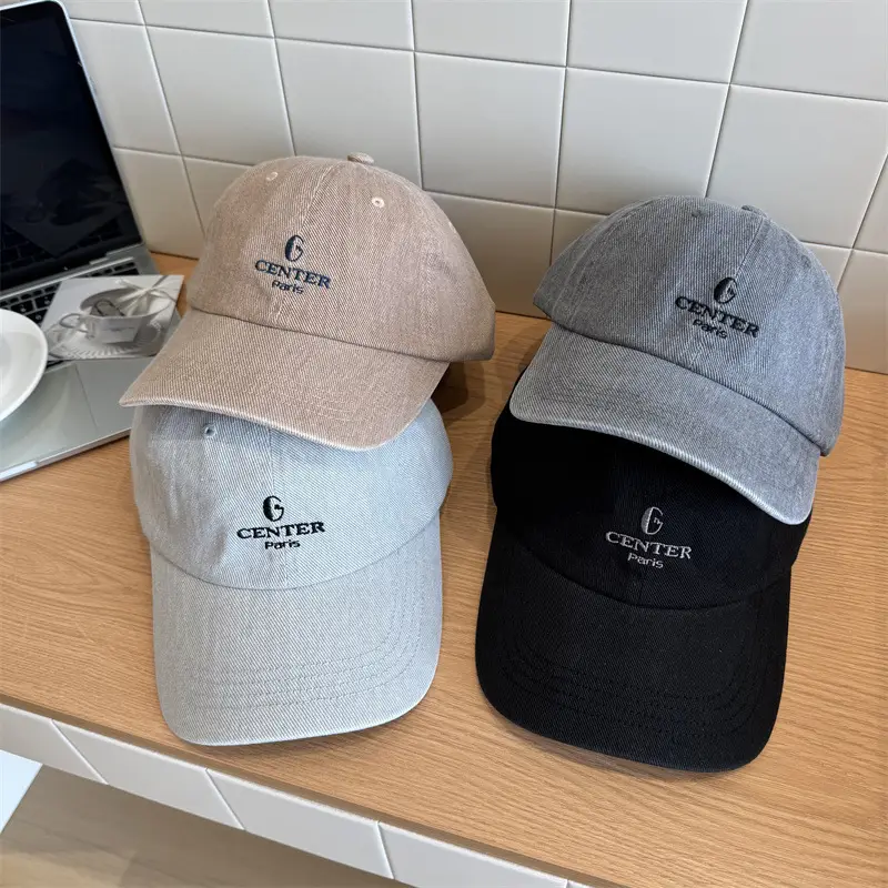 Women Spring Autumn Korean Baseball Caps Grey White - Image 5