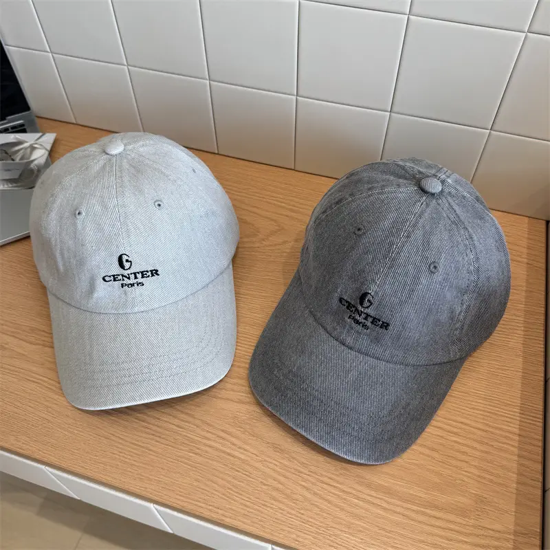 Women Spring Autumn Korean Baseball Caps Grey White - Image 7