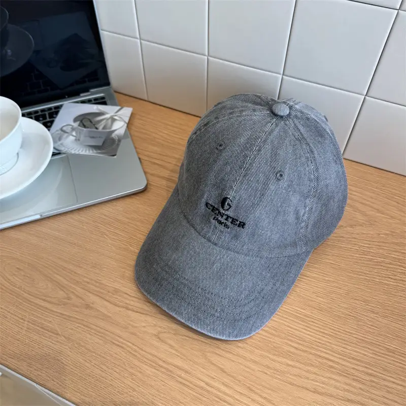 Women Spring Autumn Korean Baseball Caps Grey White - Image 3