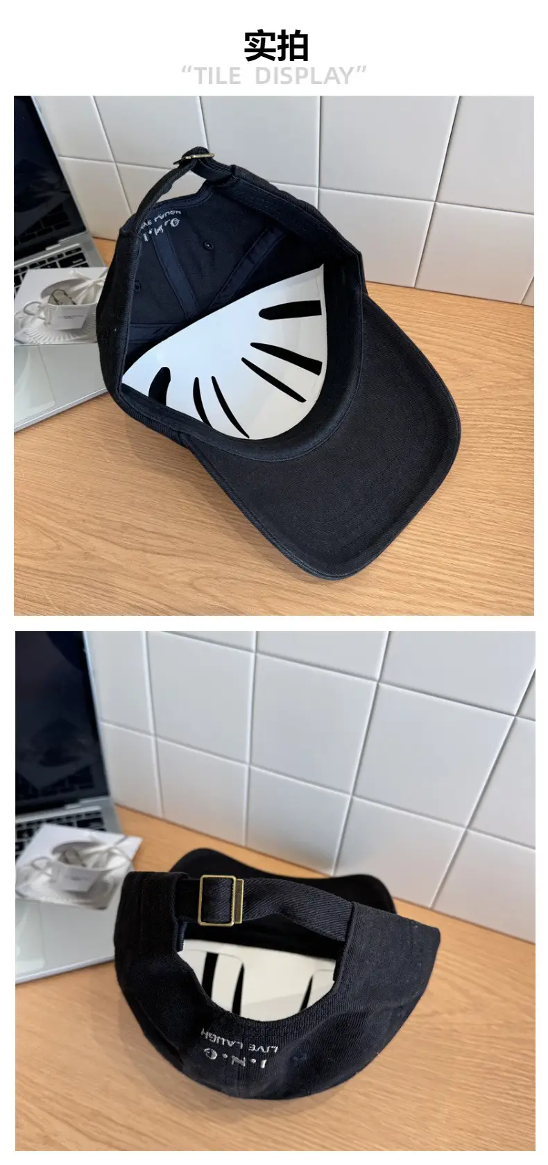 Women Spring Autumn Korean Baseball Caps Grey White — feature 5