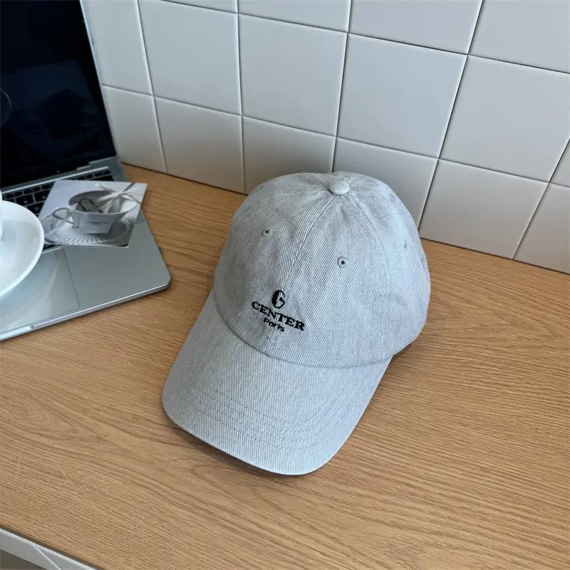Women Spring Autumn Korean Baseball Caps Grey White - Image 4