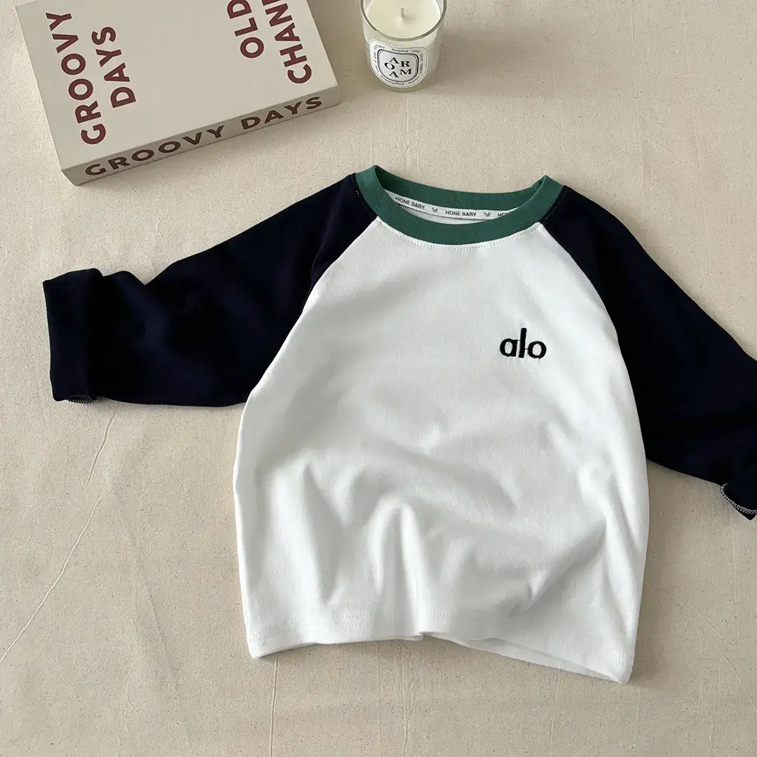 Boy's Pink & White Long Sleeve T-Shirt with Korean Style Cap — feature 6