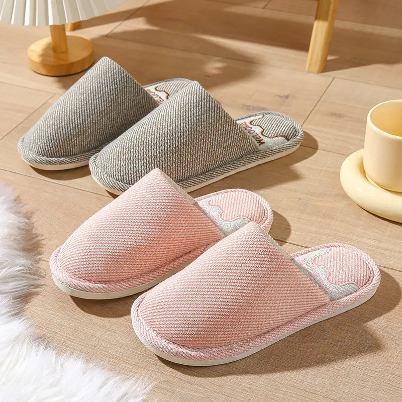 Cotton Slippers Women Warm Thick-Soled Home Indoor Non-Slip Cute Couple Slippers - Image 6