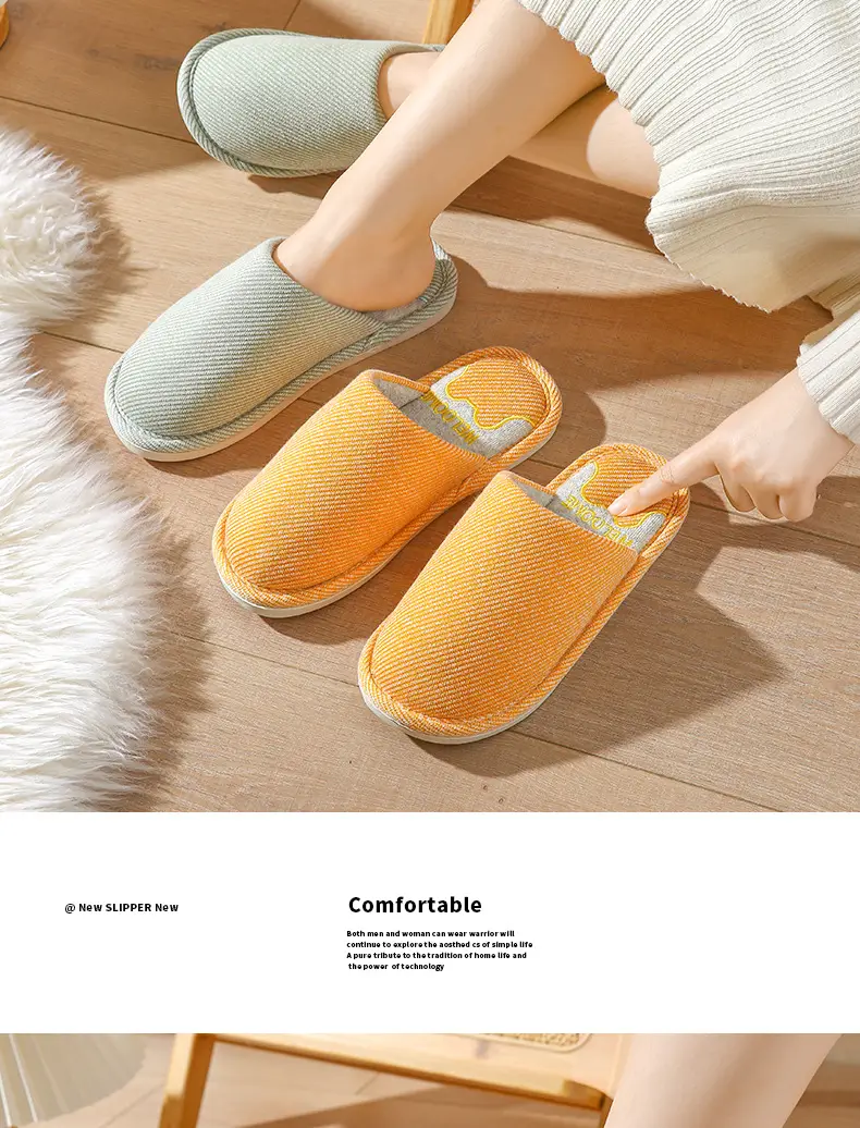 Cotton Slippers Women Warm Thick-Soled Home Indoor Non-Slip Cute Couple Slippers — feature 11