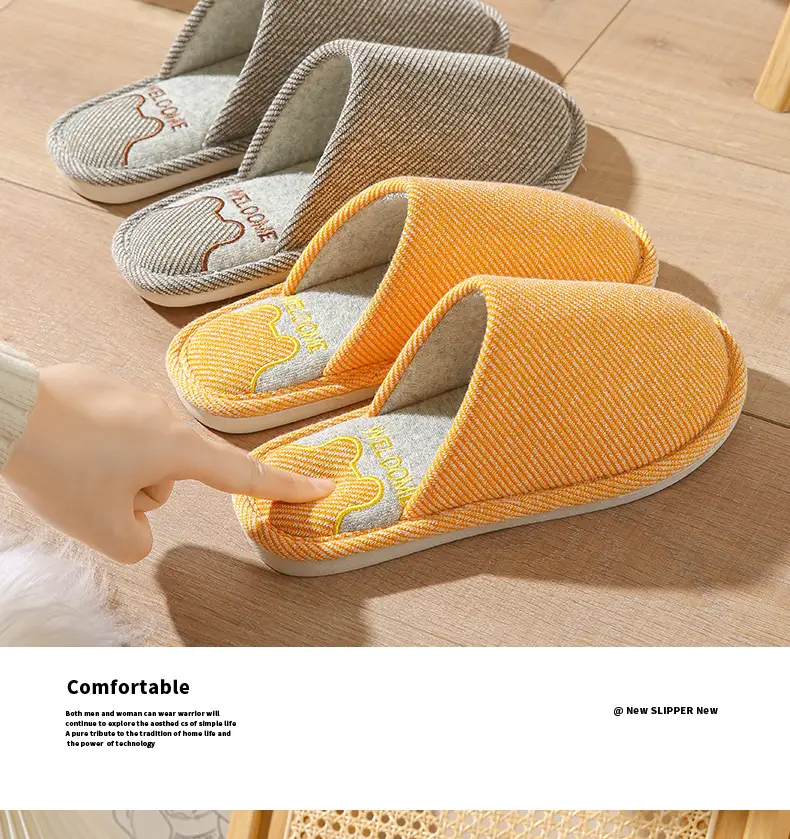 Cotton Slippers Women Warm Thick-Soled Home Indoor Non-Slip Cute Couple Slippers — feature 13