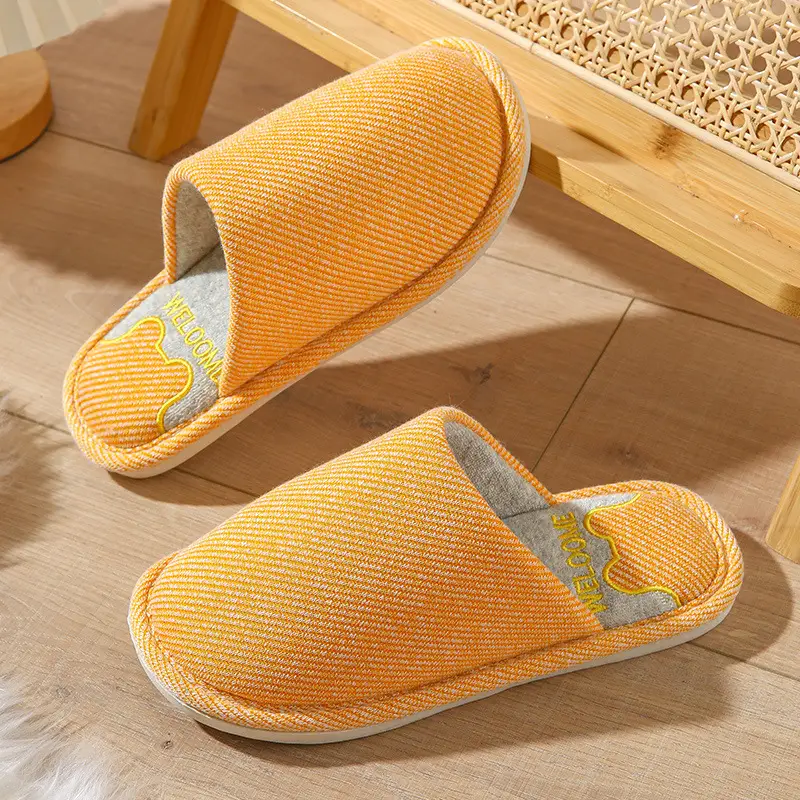 Cotton Slippers Women Warm Thick-Soled Home Indoor Non-Slip Cute Couple Slippers - Image 2