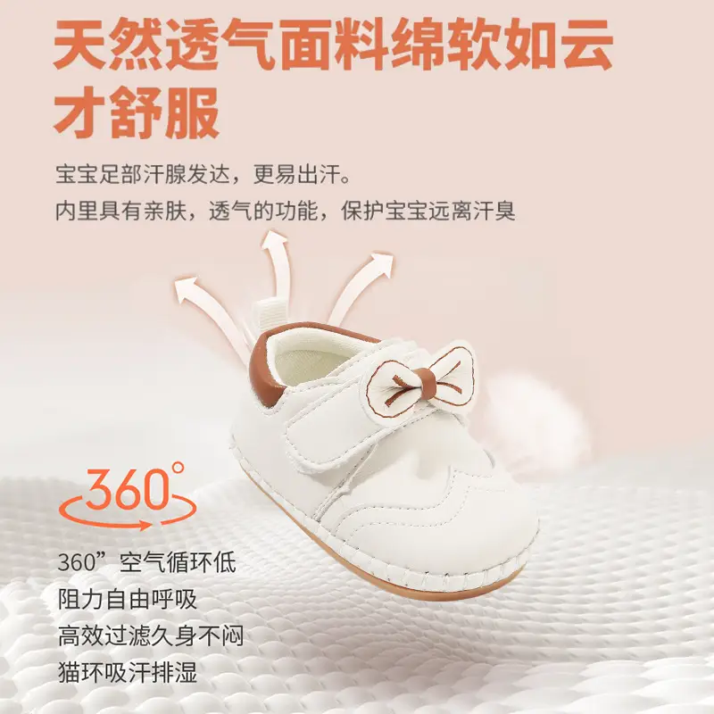 New Baby Shoes Princess Style Soft Sole Baby Toddler Shoes for Girls 6-8-12 Months Infant Girls Spring & Fall Style